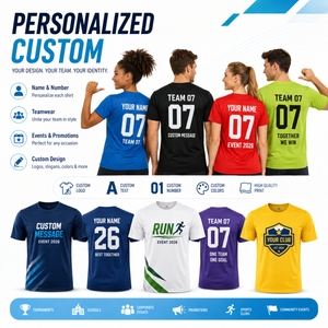 Camisetas Deportivas Personalizadas con Logotipo, 100% Poliéster, de Secado Rápido, al por Mayor, Lisas, Transpirables, para Impresión, en Grandes Cantidades - Product Image 5