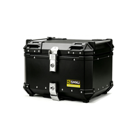 Vente en gros de coffre de moto en aluminium de grande capacité, étanche, anti-poussière, pour le rangement des bagages et du casque, à dégagement rapide