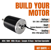 Moteur brushless miniature personnalisé KC5067 à couple élevé pour bateau à appât, 74W 3400 tr/min