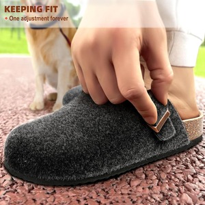 Sabots en <span class=keywords><strong>feutre</strong></span> de polyester à enfiler, bout fermé, sans talon, chaussures décontractées légères à semelle antidérapante pour usage quotidien intérieur/extérieur - Product Image 6