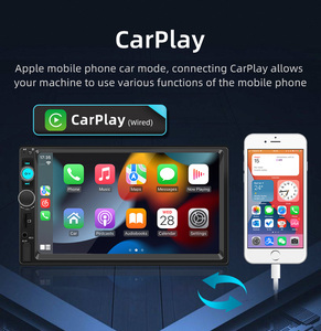<span class=keywords><strong>Autoradio</strong></span> MP5 2 DIN avec écran numérique 7 pouces, <span class=keywords><strong>autoradio</strong></span> multimédia avec CarPlay, <span class=keywords><strong>Bluetooth</strong></span>, lecteur tactile - Product Image 2