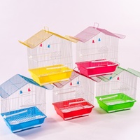 Cage à oiseaux moderne en acier inoxydable, pliable, avec plateau en plastique suspendu pour perruches - Vente en gros