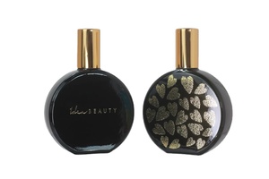 Fabricante de perfumes personalizado mate negro Spray Foil Print Logo Back Glitter Foil Print Spray-Head 50ml Perfume botella de vidrio - Product Image 3