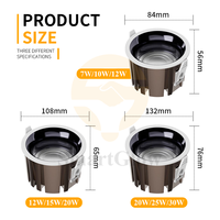 Downlight encastré anti-éblouissement certifié CE RoHS KC RCM, 10W 20W 25W 30W, réglable, dimmable, éclairage commercial, downlight LED