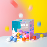 Boîte en acrylique de couleur fantôme, décoration de bureau, boîte d'affichage publicitaire pour transporter des objets
