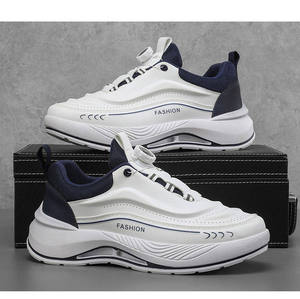 Zapatos deportivos para hombre con suela gruesa, estilo casual, para correr, con botón giratorio, sin cordones, ligeros, amortiguadores, suaves, para caminar. - Product Image 6