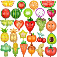 Watermeloen Ananas Sinaasappel Banaan Aardbei Ballonnen Fruit Mylar Ballonnen Hawaiiaans Zomerfeest Verjaardag Decoratie Benodigdheden