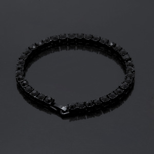 Pulsera de cadena de tenis con diamantes de imitación de una sola fila para hombre, accesorio de mano moderno y a la moda - Product Image 3