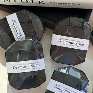 Long-Lasting Fragrance Anti-Acne Cross-Border Trade Gemstone Gold Foil 90g Handmade Solid <strong>Soap</strong> For Bath - Product Image 4