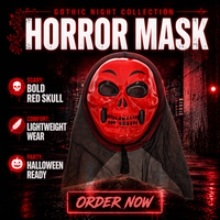 Masques de fête d'horreur Meiteda pour Halloween et remise de diplôme, masques intégraux en PVC imperméables, accessoires de costume effrayants tendance et personnalisés, fournitures de cosplay
