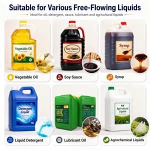 Machine de remplissage de liquides haute vitesse de 20 <span class=keywords><strong>litres</strong></span> pour l'acide phosphorique, le savon liquide, équipement de remplissage de jerricans et de fûts de 10 <span class=keywords><strong>litres</strong></span> - Product Image 2