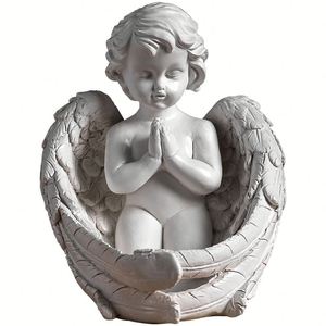 Nordic Vintage Fairy <b>Angel</b> Resin Candle Stand with Storage Bowl Handmade Stylish Decor for Living Spaces Weddings Hotels - Product Image 5