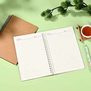 Cuaderno de Notas A5 de Alta Calidad con Cubierta Kraft, Agenda, Diario 2025, Cuaderno Espiral A5 - Product Image 4