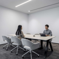 Bureau de travail moderne Uispair, poste de travail luxueux pour employés, table en bois simple et moderne pour la maison ou le bureau, avec rangement.