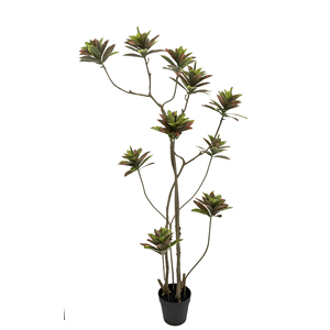 ต้นไม้พลาสติกสีเขียวสำหรับตกแต่งบ้านและโรงแรมกระถางแบบ Croton สำหรับตกแต่งสวน - Product Image 3