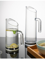 Pichet à eau moderne en plastique PC écologique, 1000 ml, avec poignée et couvercle, personnalisable (logo et taille), idéal pour la maison et les fêtes - Vente chaude