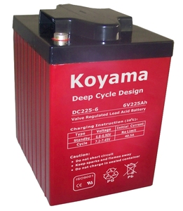 Bảo trì miễn phí chu kỳ sâu T105 6v225ah chì axit Pin chất lượng tốt cho xe nâng điện & Xe golf Nâng Nền tảng - Product Image 3