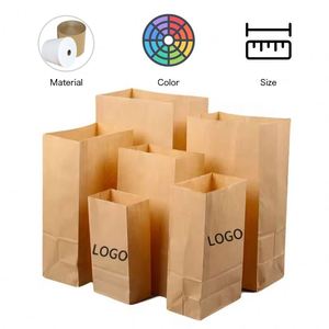 Sacs en papier kraft recyclables en gros, personnalisés, pour l'industrie alimentaire, avec poignée facile à manipuler - Product Image 5