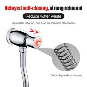 Factory Direct Sale Modern Chrome <strong>Urinal</strong> Manual <strong>Push</strong> <strong>Button</strong> Time Delay <strong>Flush</strong> <strong>Valve</strong> Efficient Brass Toilet <strong>Flush</strong> <strong>Valves</strong> - Product Image 2