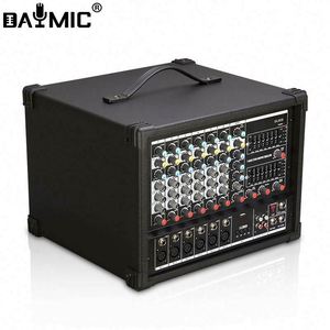 เครื่องผสมเสียงคาราโอเกะ 500W สำหรับการแสดงสด 6 ช่องสัญญาณ พร้อมเครื่องขยายเสียงระดับมืออาชีพ - Product Image 5