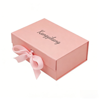 Boîte cadeau rectangulaire pliable en papier biodégradable, écologique, avec protection contre les surcharges, impression de logo personnalisé, pour la vente au détail de vêtements