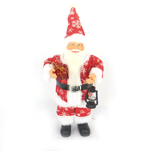 Christmas Santa Claus Best Selling Christmas Decorations Plastic Red Santa Claus Costume Display Model Decorative