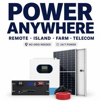 Système d'alimentation hors réseau 1-200 kW, solution solaire complète avec batterie pour l'électrification des micro-réseaux des communautés insulars et des villages