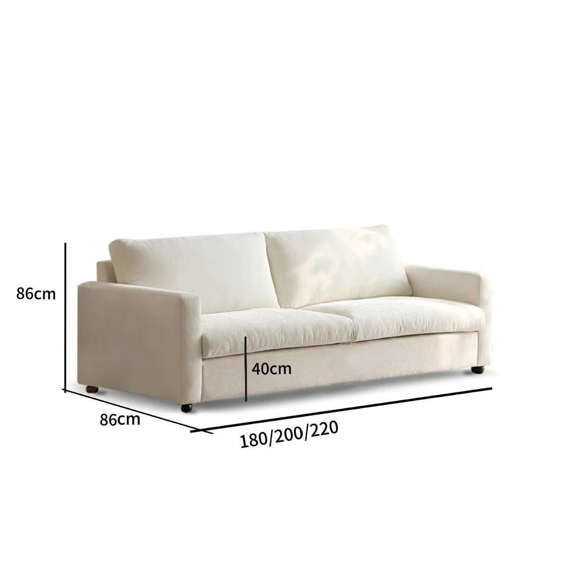 One person double seat with a length of 1.8m