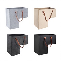 Panier de rangement carré pliable grande capacité en feutre pour jouets et vêtements sales, idéal pour l'escalier et l'approvisionnement transfrontalier