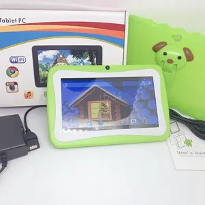 Tablet PC 7 pollici Quad Core Bambini Tablet PC Learning Educativi di Apprendimento Android 7 Pollici Bambini Tablet PC Con del silicone di Caso Del Basamento