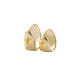 Vendita calda moda Grillz due denti superiori Iced Out Hip Hop personalità decorazione di Halloween Grillz gioielli per il corpo - Product Image 6
