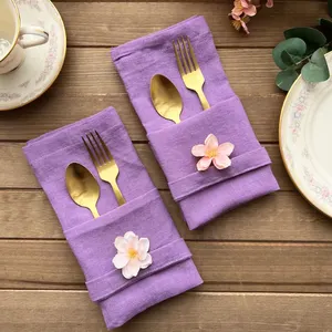 cloth napkin for the dinning table terracotta linen napkins holiday custom decorate disposable lunch napkins