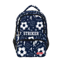Sac à dos de football imprimé pour garçons, sac d'école pour enfants, sac à dos de sport pour élèves du primaire, poches latérales en maille, bretelles rembourrées