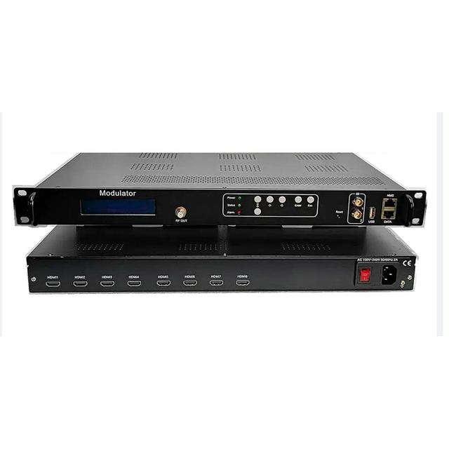 Economical 8-Channel Digital HD Encoder Modulator H265 HDMI1.4 to RF Output Encoder Modulator