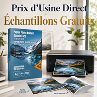 Papier photo jet d'encre double face, format photo 4R, taille de feuille personnalisable, papier photographique brillant pour jet d'encre