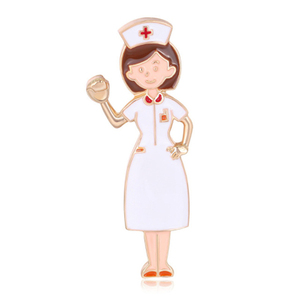 Broche médicale d'urgence en émail sculptée, épingle de premiers secours, motif d'animal, chien, chat, carlin, dessin animé, décor amusant, 5 pièces - Product Image 4