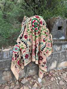 Cotton Hand Embroidered Suzani <b>Quilt</b> Boho <b>Bedding</b> Colorful Uzbek Style Bedspread Handmade Kantha <b>Quilt</b> - Product Image 6