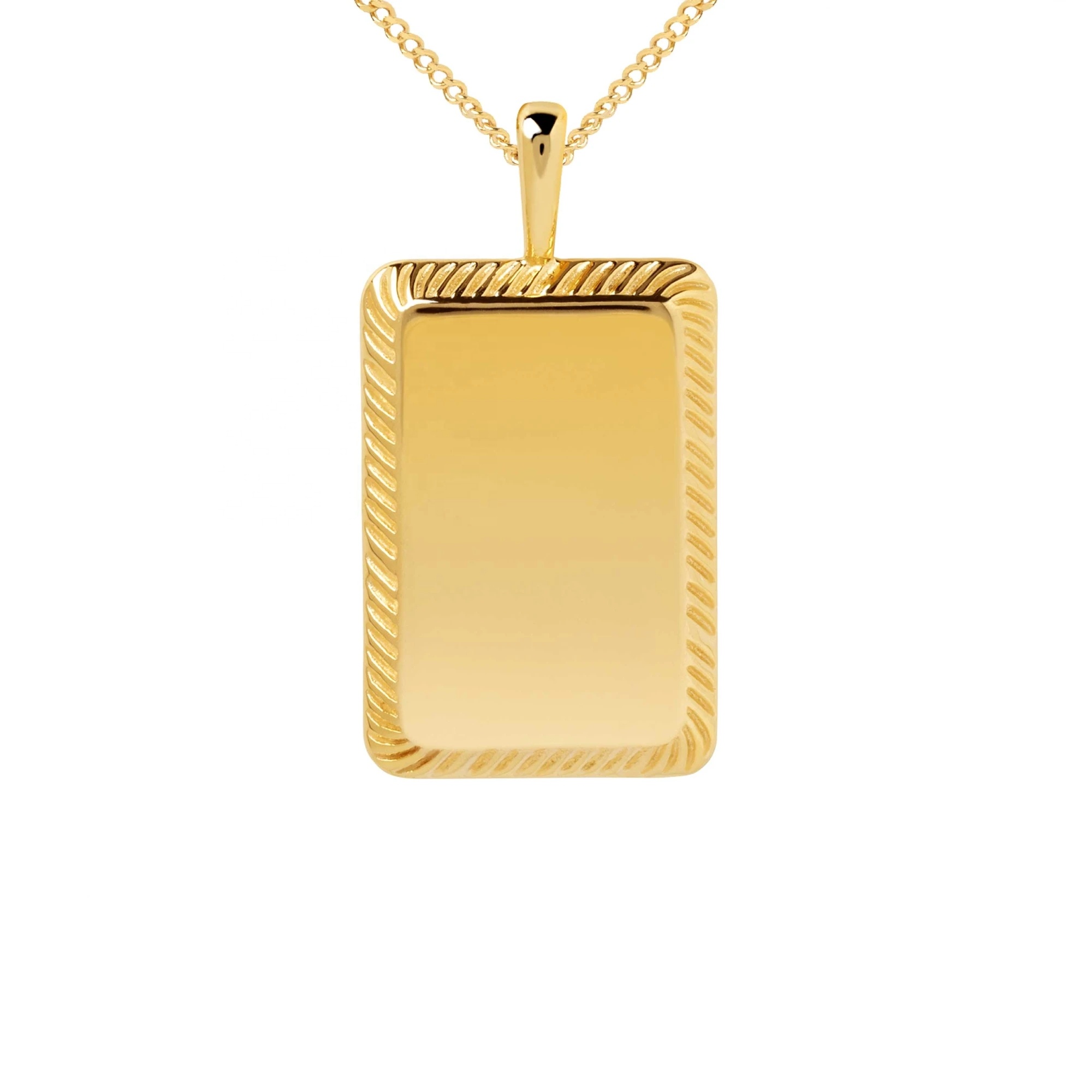 name plate chain gold custom