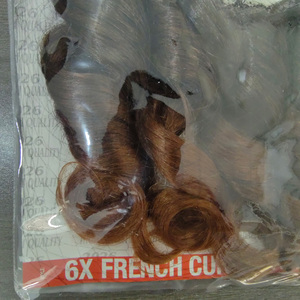 Prix usine bas – Lot de 6 extensions capillaires synthétiques au crochet, 12 pouces, 240g, boucles françaises, fibre basse température, douces et volumineuses, faciles à installer - Product Image 4