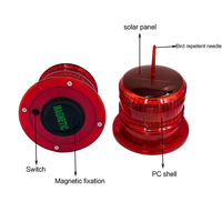 Lampe de signalisation d'urgence solaire à LED haute visibilité, rouge, jaune, ambre, lumière stroboscopique