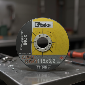 Disco de desbaste con centro depresado Ttake 115x3.2x22.23 para desbarbado de acero inoxidable - Product Image 3