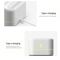 Mini diffuseur d'arôme électrique de haute qualité humidificateur à flamme super forte avec veilleuse pour la maison, la voiture et le bureau à usage décoratif