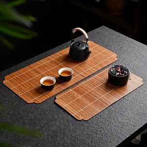 Tapete de Bambú para Té con Diseño Festoneado de Inspiración Vintage - Camino de Mesa Aislante del Calor con Listones Finos para Utensilios de Té Japoneses - Product Image 6