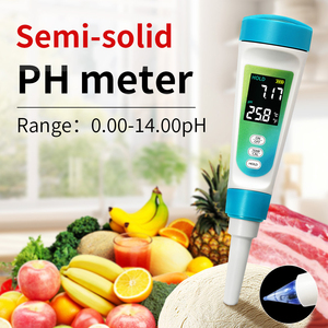 Medidor de <span class=keywords><strong>pH</strong></span> para Alimentos Semisólidos, Probador de <span class=keywords><strong>pH</strong></span> Digital con Electrodo de Punta de Espiga para Carne, Queso, Masa, Cosméticos - Product Image 2