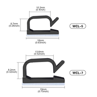 Super colle auto-adhésive voiture câble pince 3m adhésif câble Clips pinces plastique Nylon câble organisateur Clip