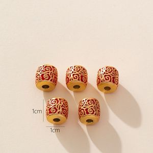 Pendentif en alliage plaqué or avec motifs porte-bonheur et design Danse du Lion pour bracelets DIY - Product Image 4