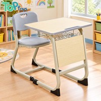 Ensemble de tables et chaises modernes, écologiques et confortables en acier inoxydable pour l'apprentissage des élèves de 2 à 12 ans en classe