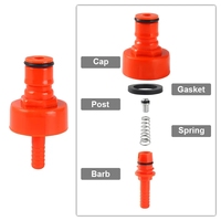 Kit de carbonatation pour bière artisanale, régulateur de CO2 et ligne de robinet de pique-nique en plastique 1,5 m et 1 m, ensemble de conduite de gaz et bouchon de carbonatation en plastique