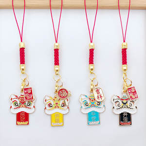 Kit de cordón para teléfono con diseño de Danza del León DIY, llavero trenzado de la suerte Guochao para la creación de amuletos personalizados y regalos culturales - Product Image 3