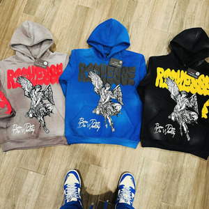 Conjunto de dos piezas de chándal con capucha lavada personalizada, conjunto de pantalones de chándal y Sudadera con capucha 100% algodón pesado para hombre - Product Image 4